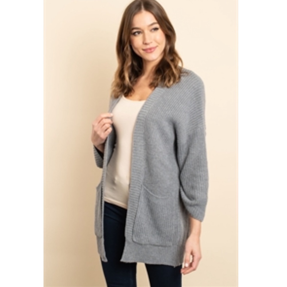 Gray cardigan